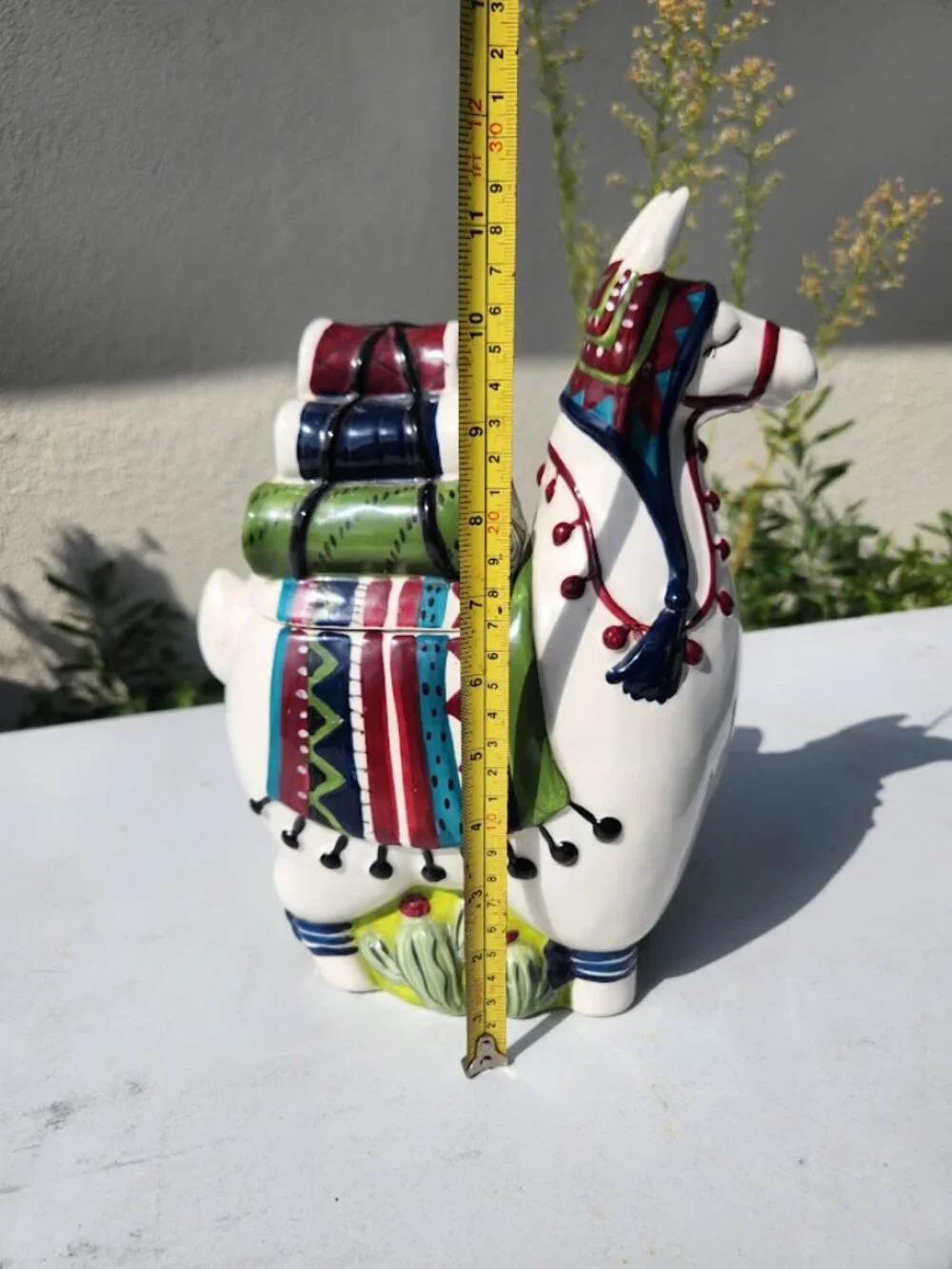 Blue Sky Ceramic Llama Alpaca Cookie Jar Kitchen Decor Decorations 11.5